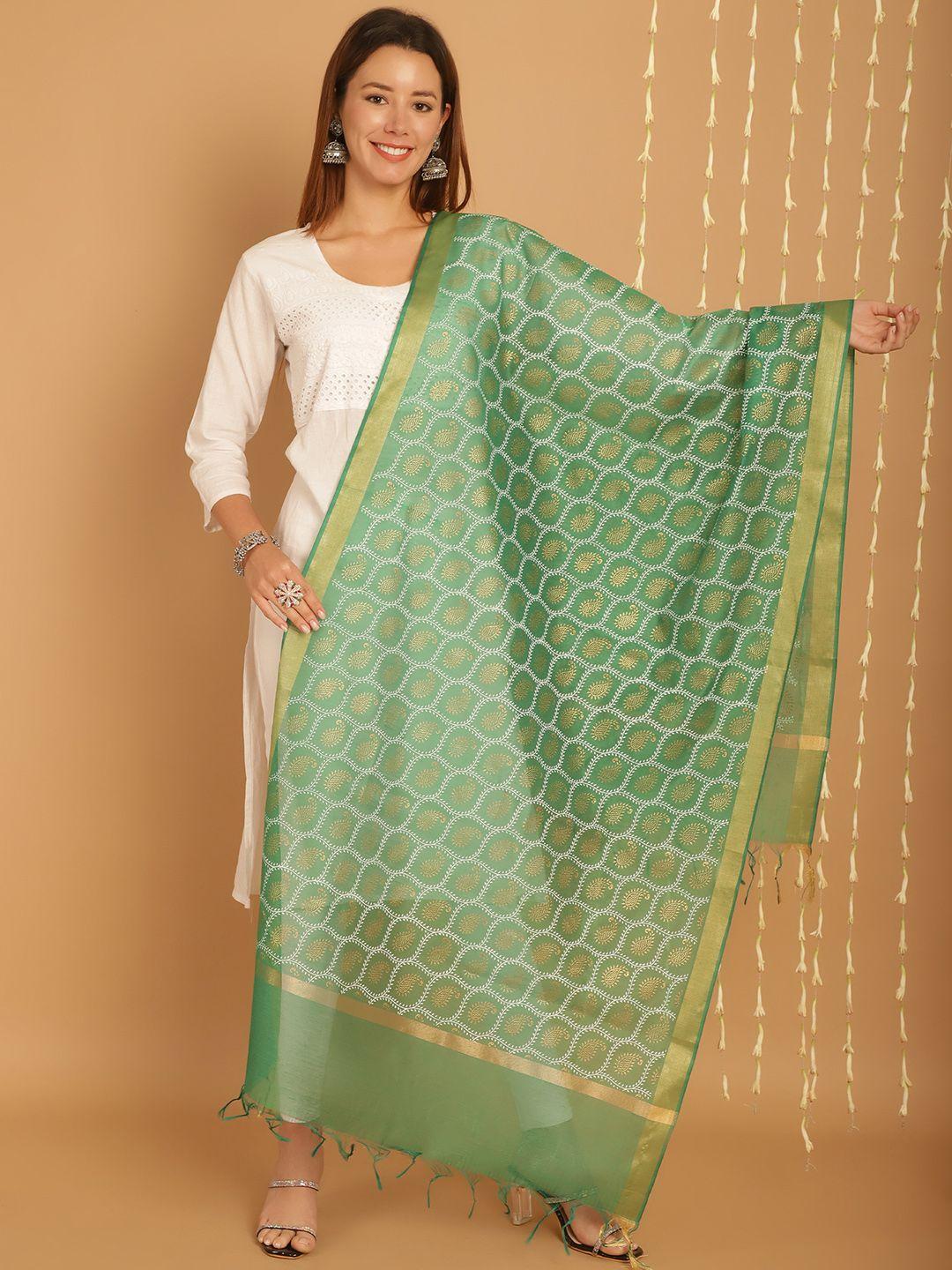 soundarya paisley printed banarasi silk dupatta