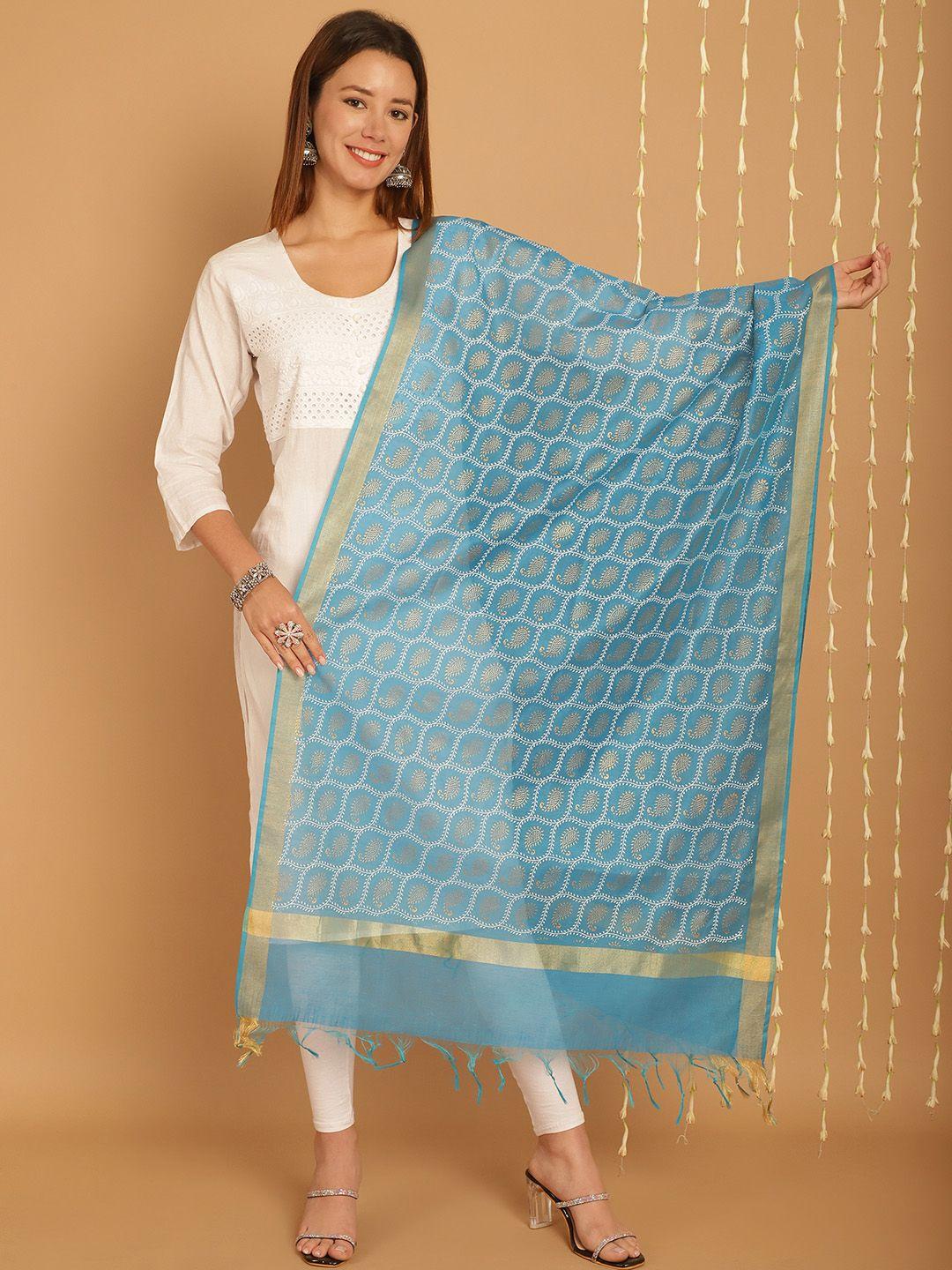 soundarya paisley printed banarasi silk dupatta