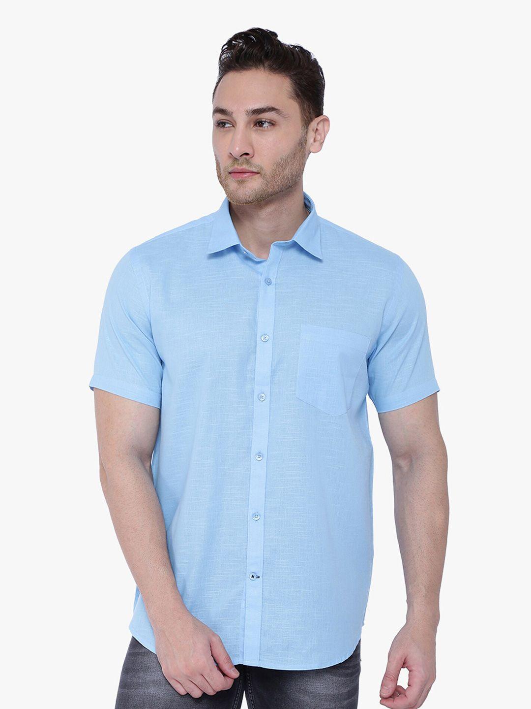 southbay men blue smart tailored fit formal shirt
