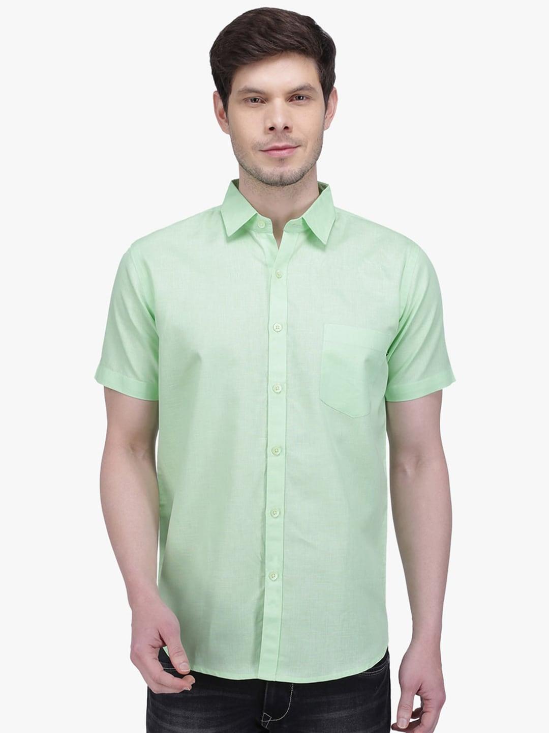 southbay men green smart tailored fit formal shirt
