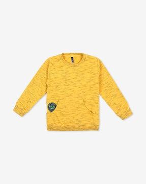 space-dyed sweatshirt with kangaroo pockets