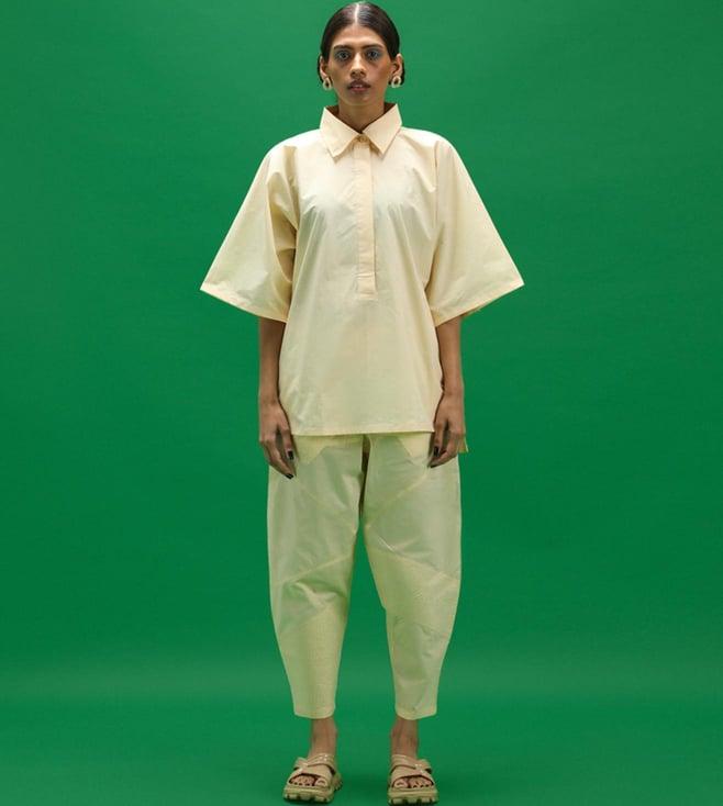 space lines corn husk summer lush ikigai top and pant