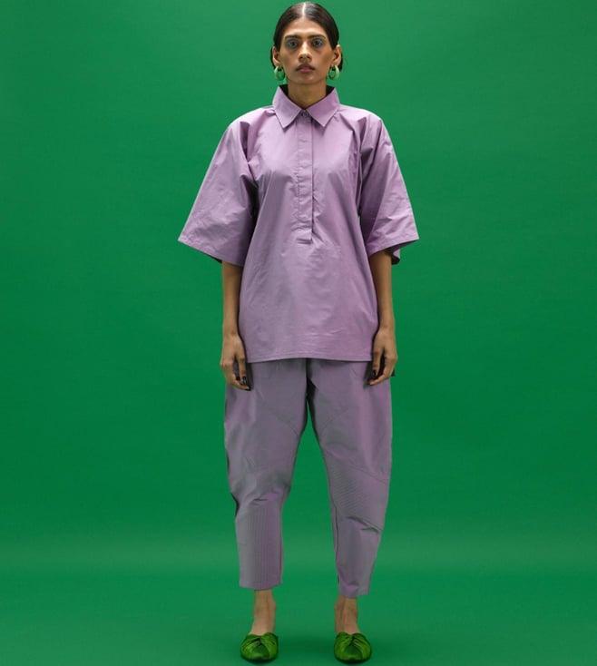 space lines orchid mist summer lush ikigai top and pant