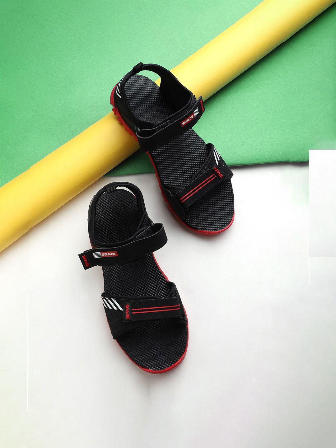 space men black & red comfort sandals