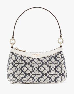 spade flower jacquard convertible shoulder bag