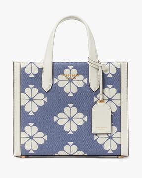 spade flower two-tone canvas manhattan small tote