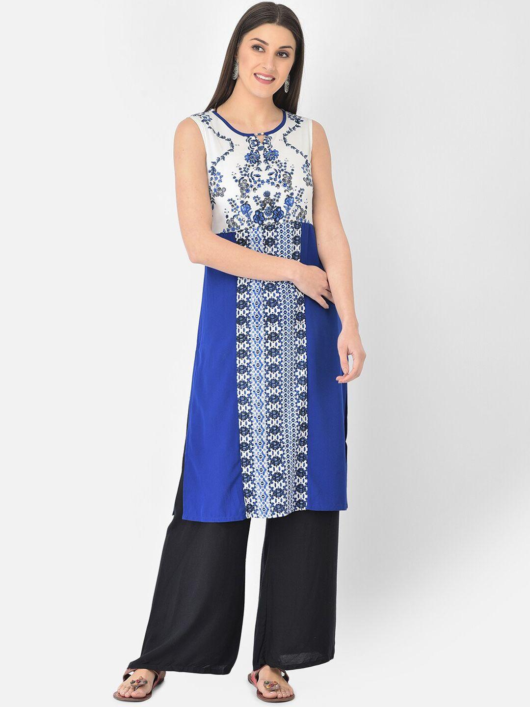 span floral printed kurta