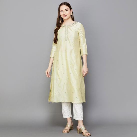 span women embroidered kurta