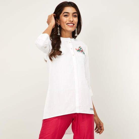 span women embroidered top