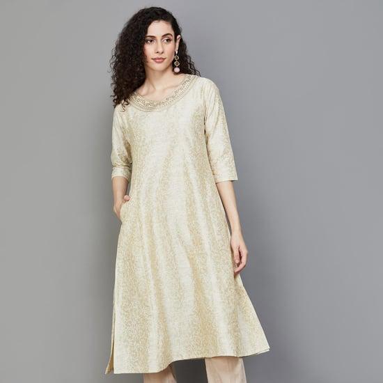 span women printed a-line kurta