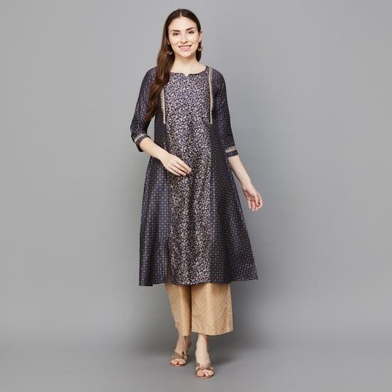 span women printed a-line kurta