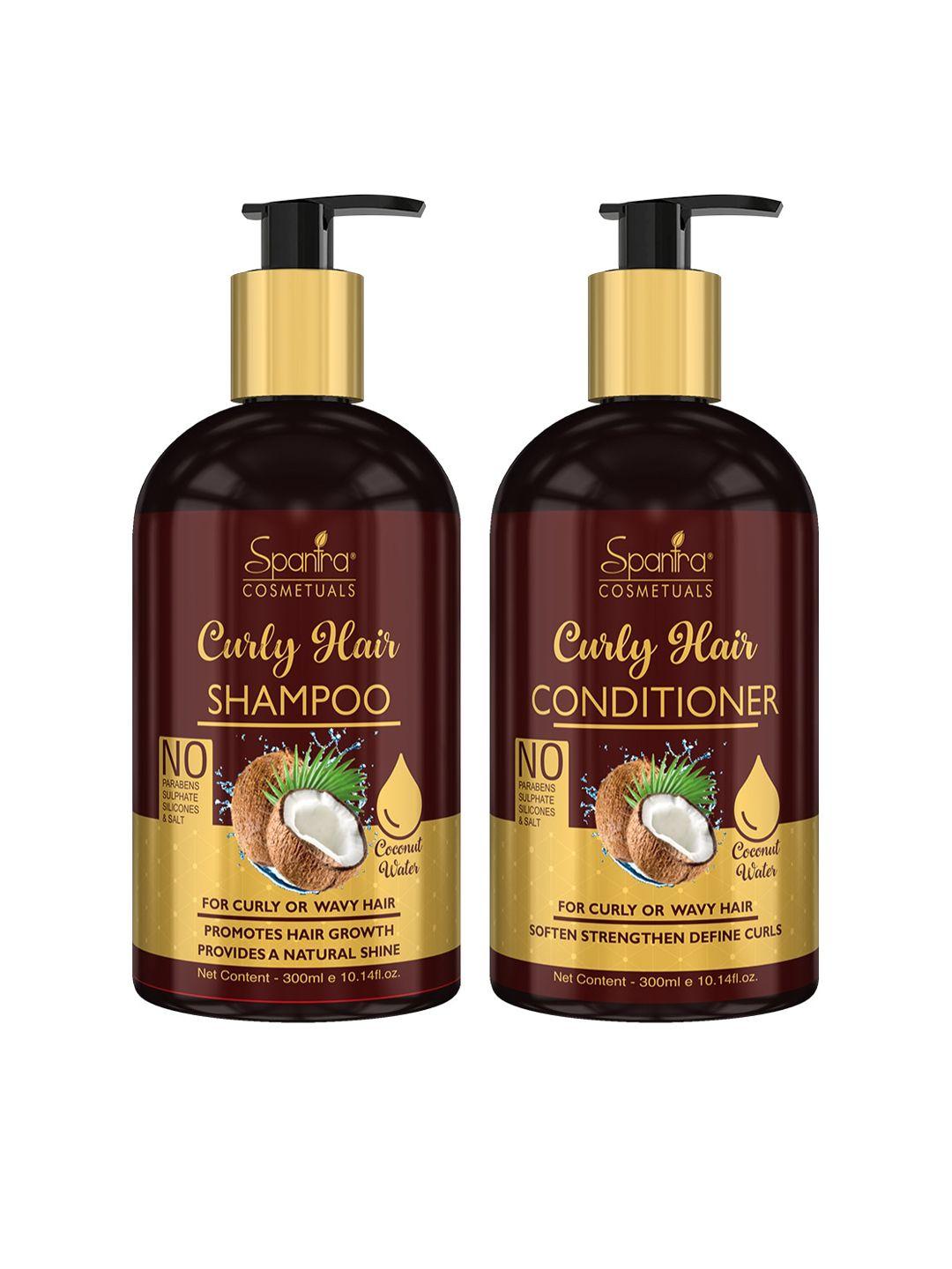 spantra curly hair shampoo & conditioner combo 600 ml