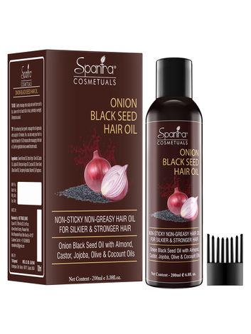 spantra onion black seed hair oil contains red oil extract, 200ml