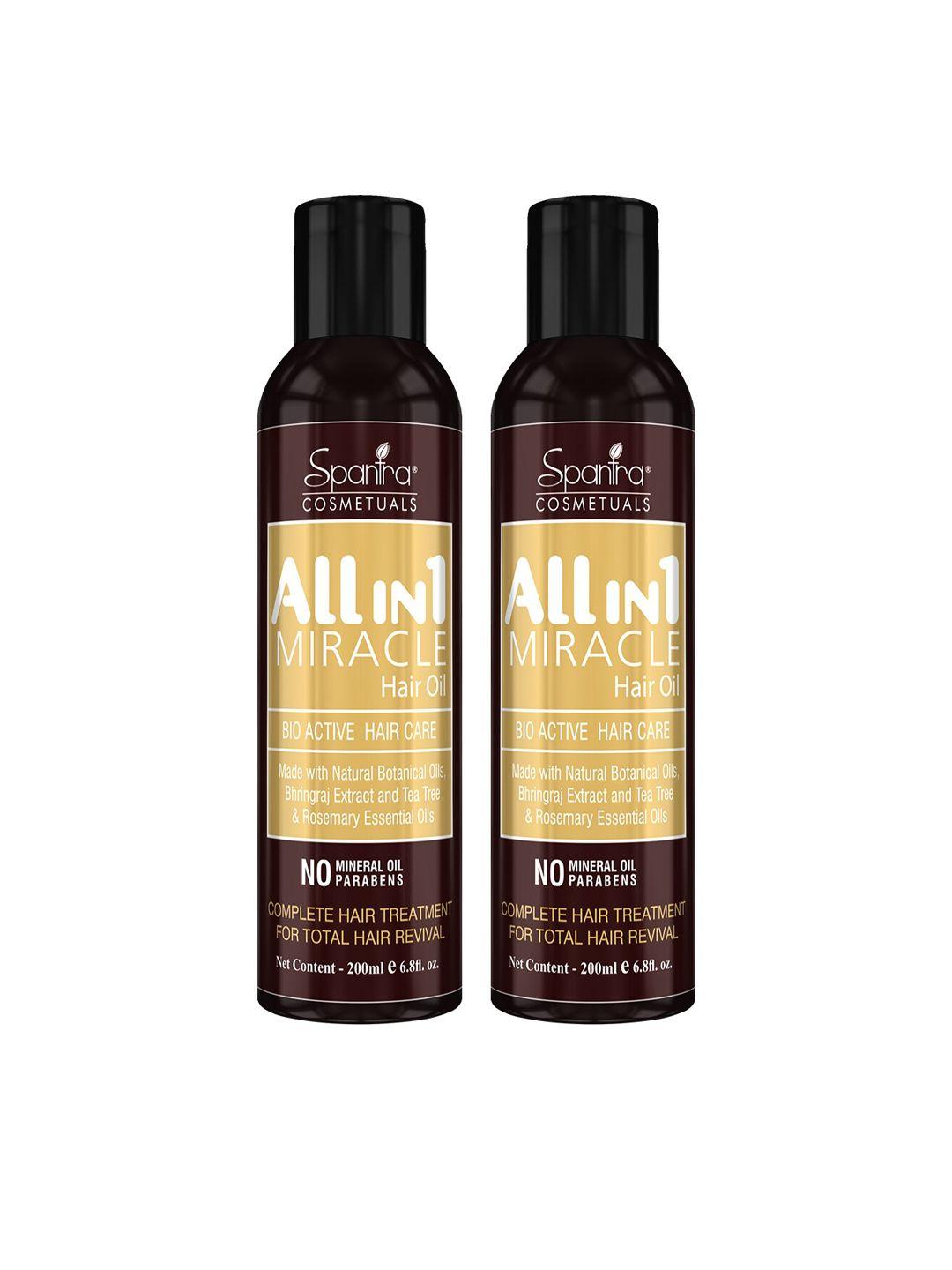 spantra set of 2 all in 1 miracle hair oil - 200 ml each