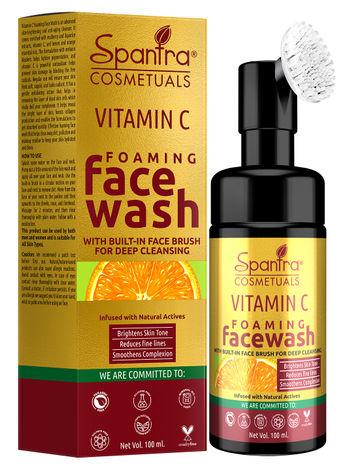 spantra vitamin c foaming face wash, 100ml