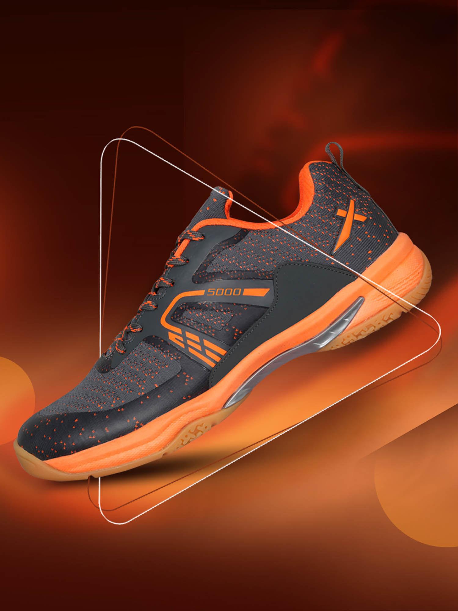 spark 5000 non marking badminton shoes orange & grey