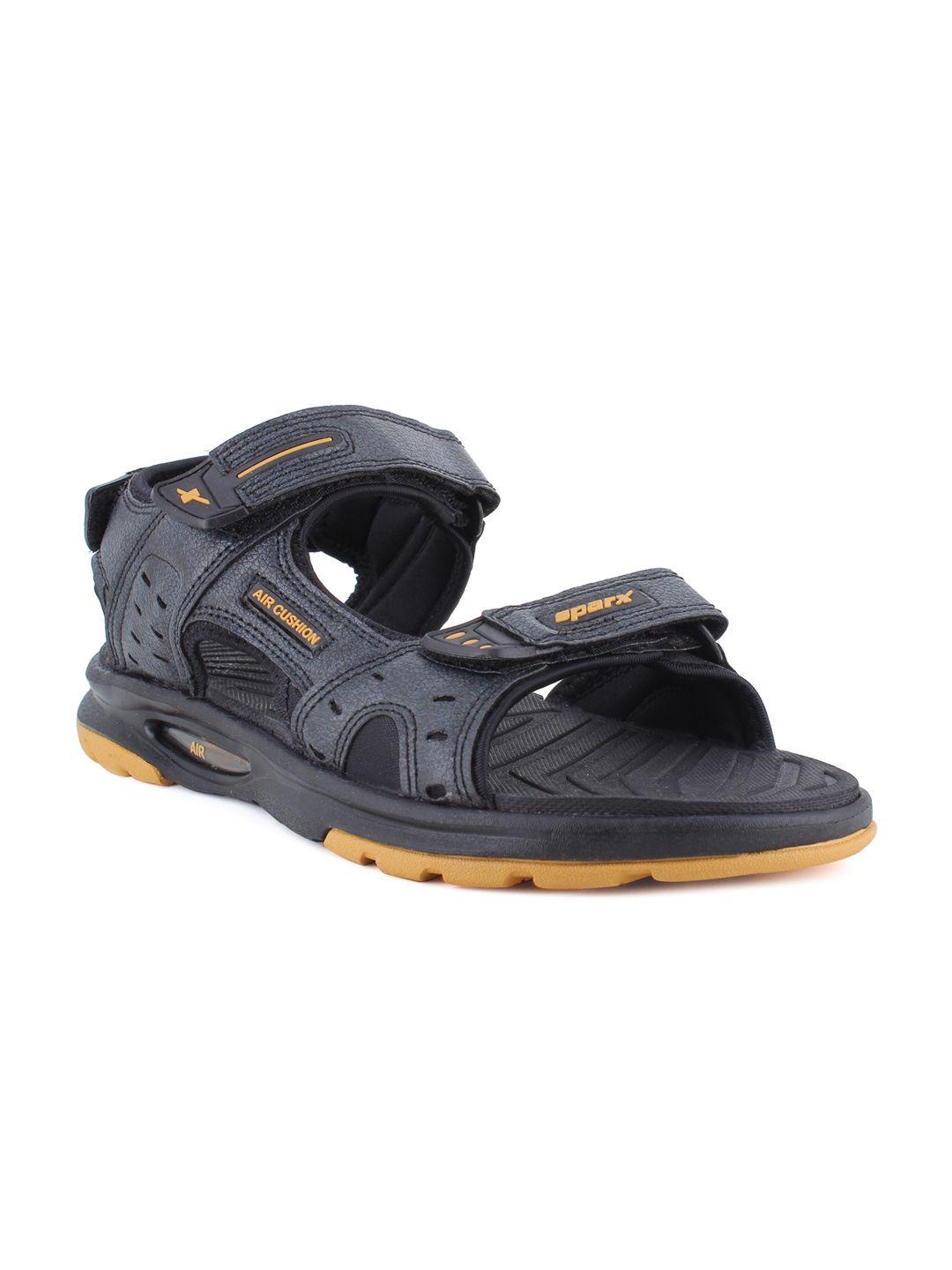 sparx men black sports sandals