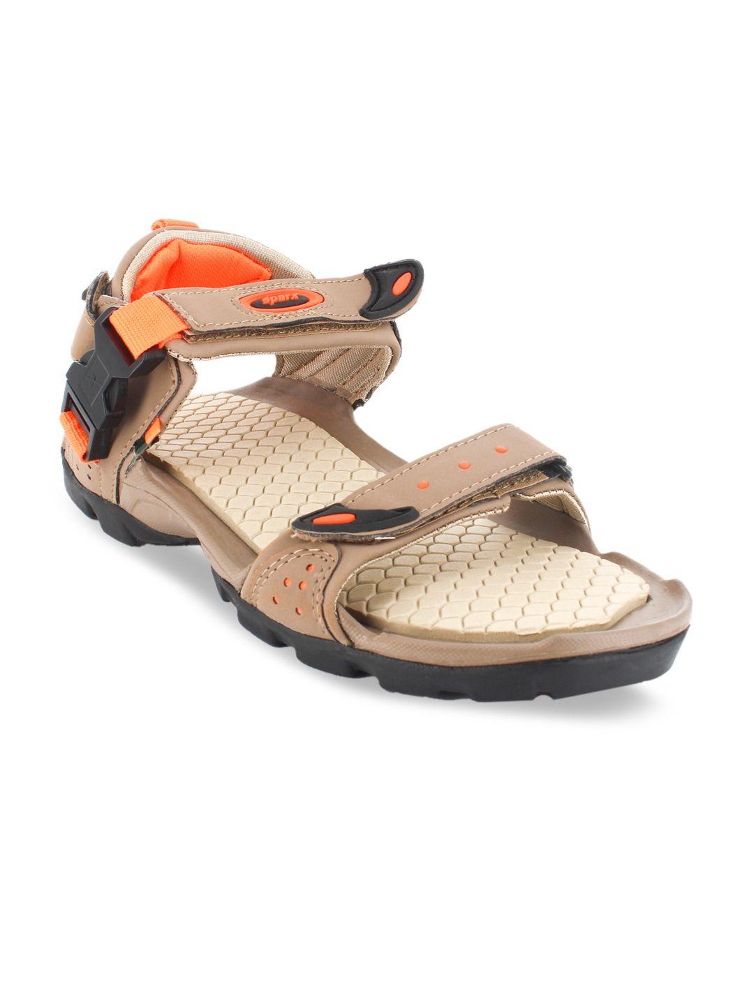 sparx men camel brown floater sandals
