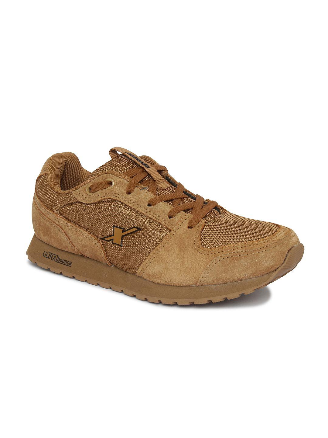 sparx men tan brown running shoes