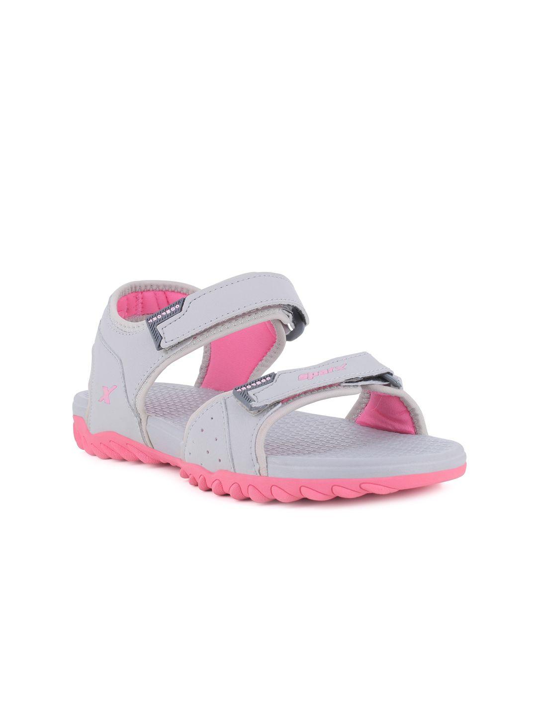 sparx women grey & pink floater sandals