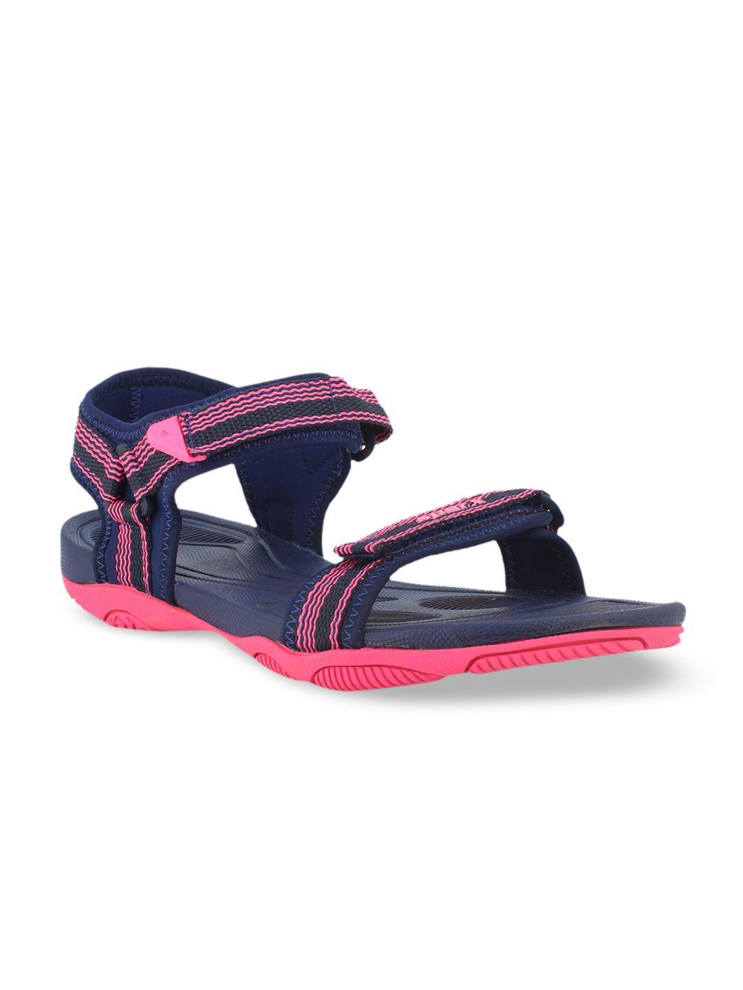sparx women navy blue & pink floater sandals