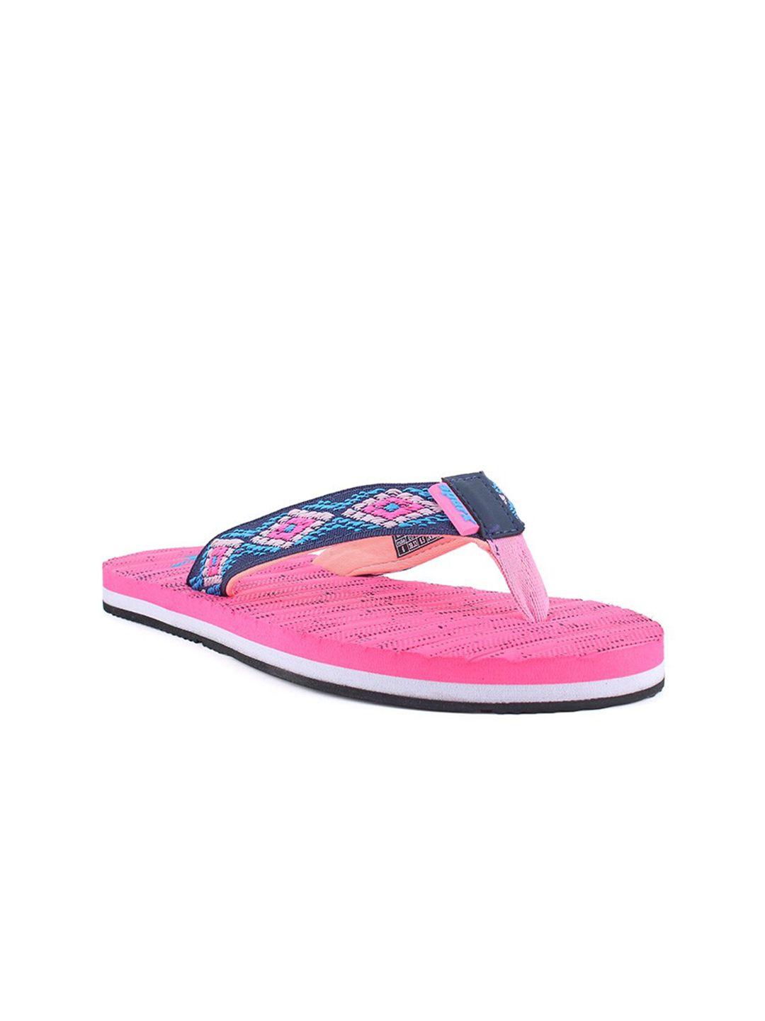 sparx women pink & blue thong flip-flops