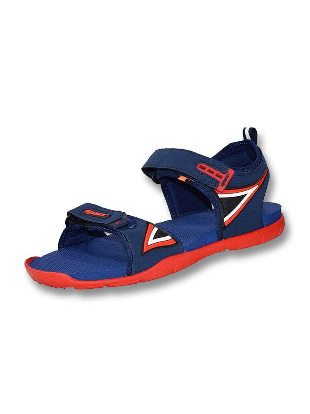 sparx boys navy blue & red comfort sandals