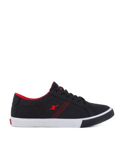 sparx men's black casual sneakers