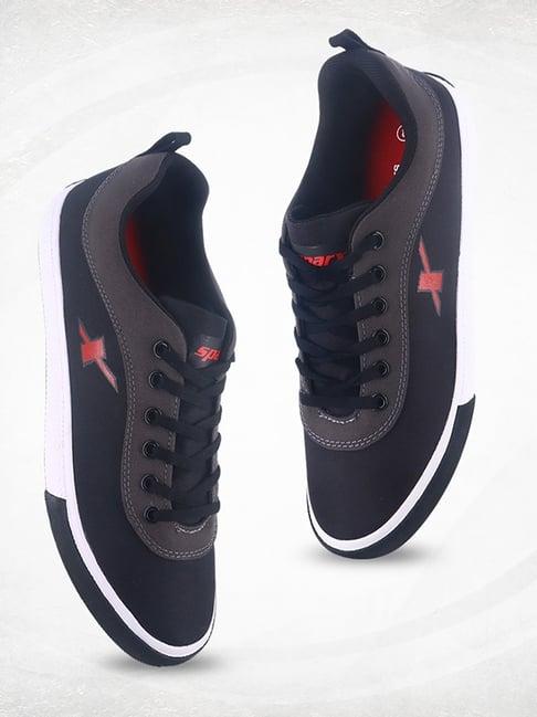 sparx men's black casual sneakers