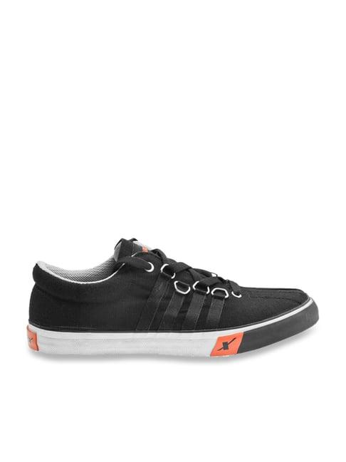 sparx men's black casual sneakers