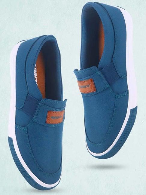 sparx men's blue casual loafers