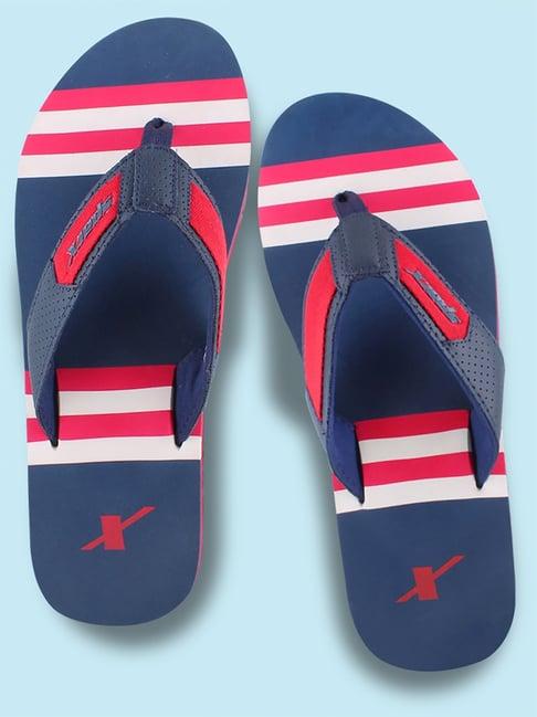 sparx men's blue flip flops