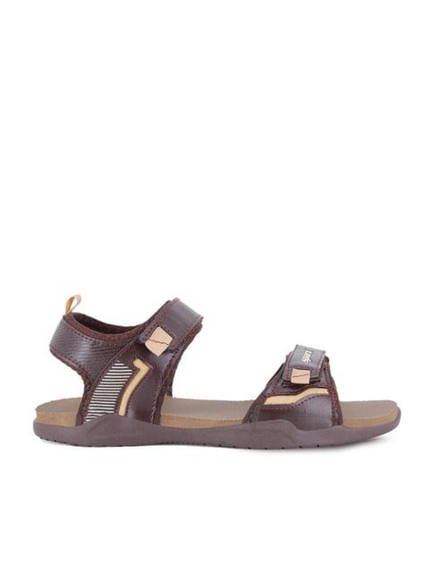 sparx men's brown floater sandals