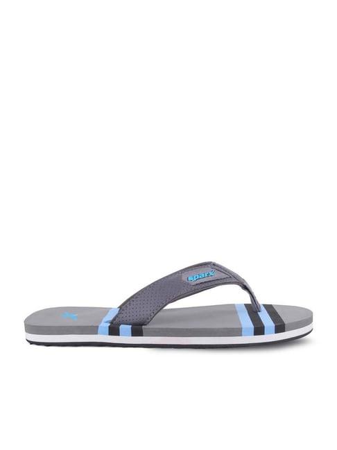 sparx men's grey flip flops