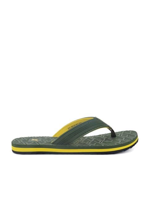 sparx men's olive flip flops