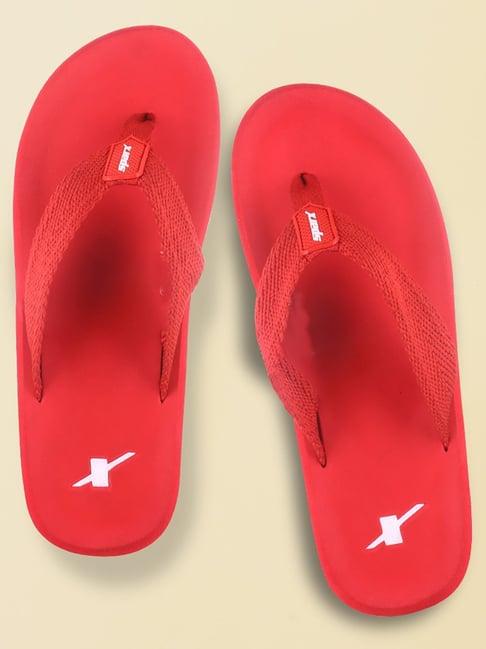 sparx men's red flip flops