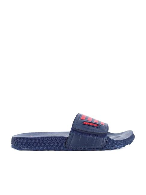 sparx men's red slides