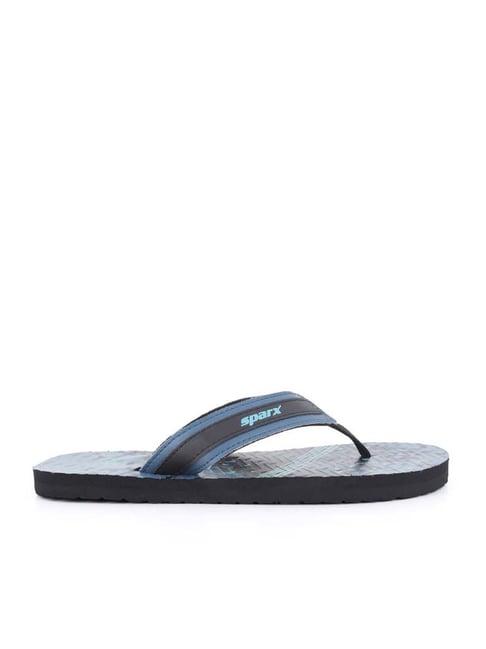 sparx men's steel blue flip flops