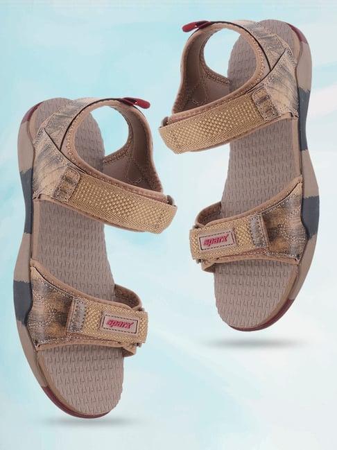 sparx men's tan floater sandals