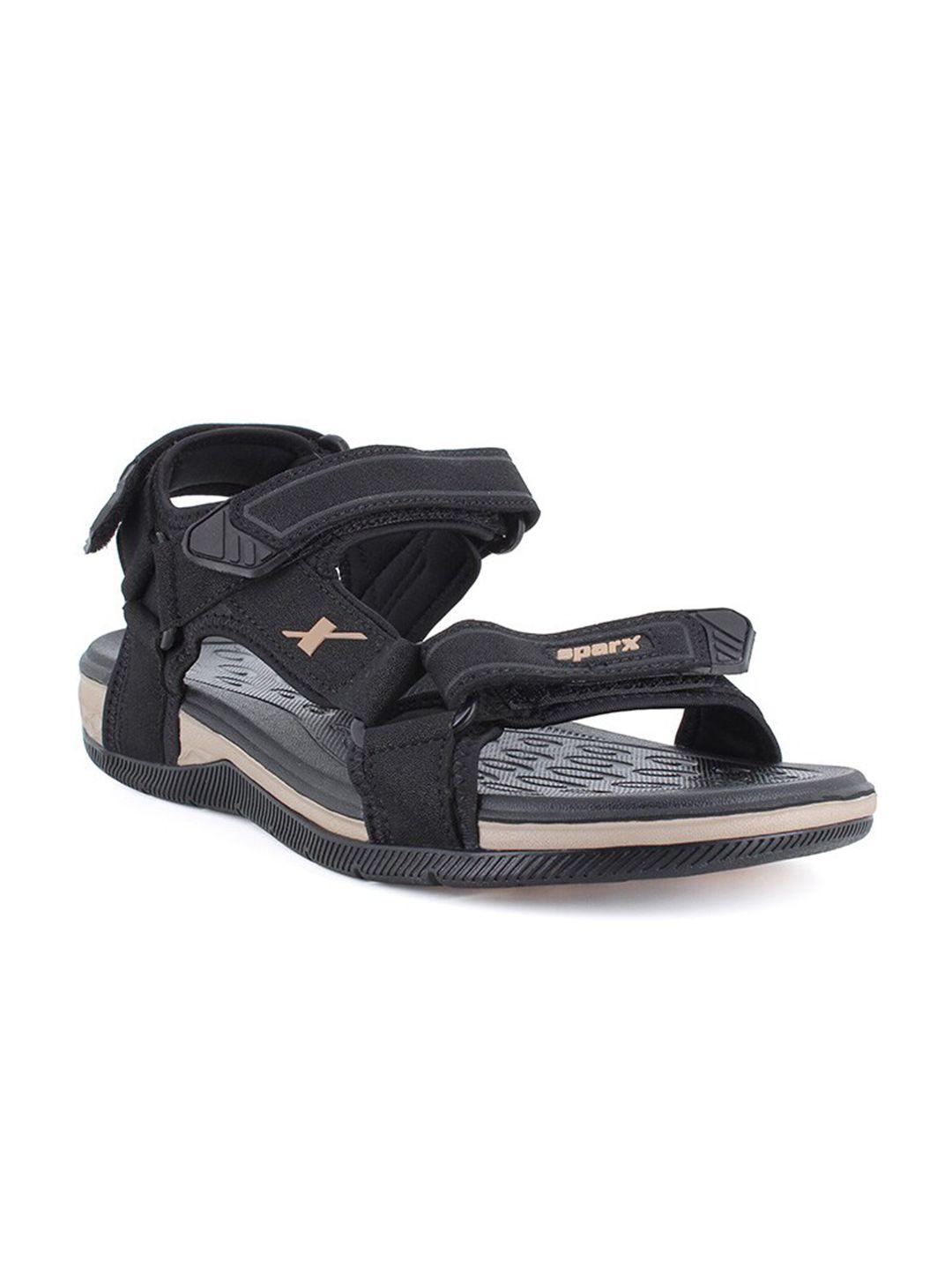 sparx men black & beige sports sandals