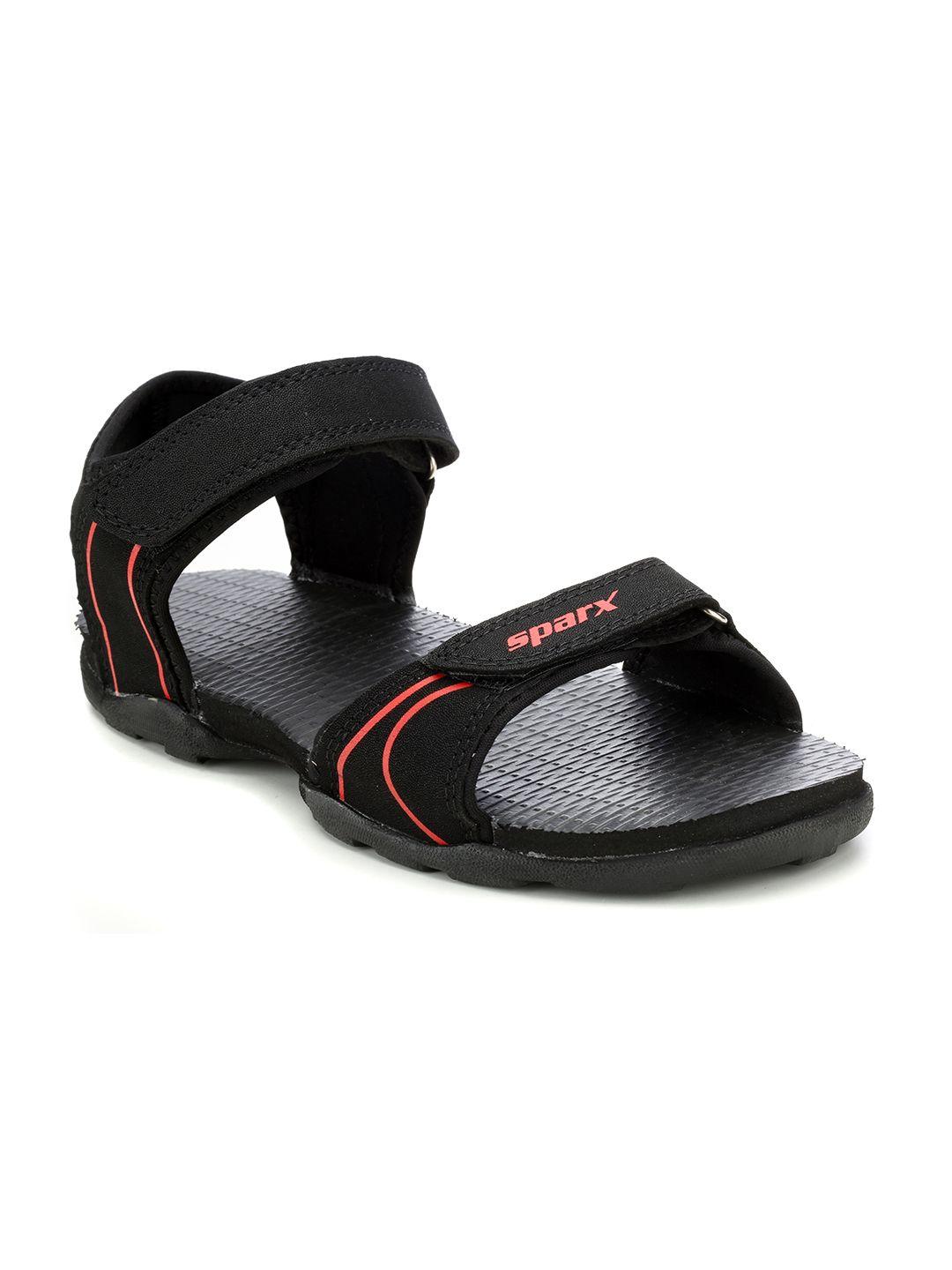 sparx men black comfort sandals