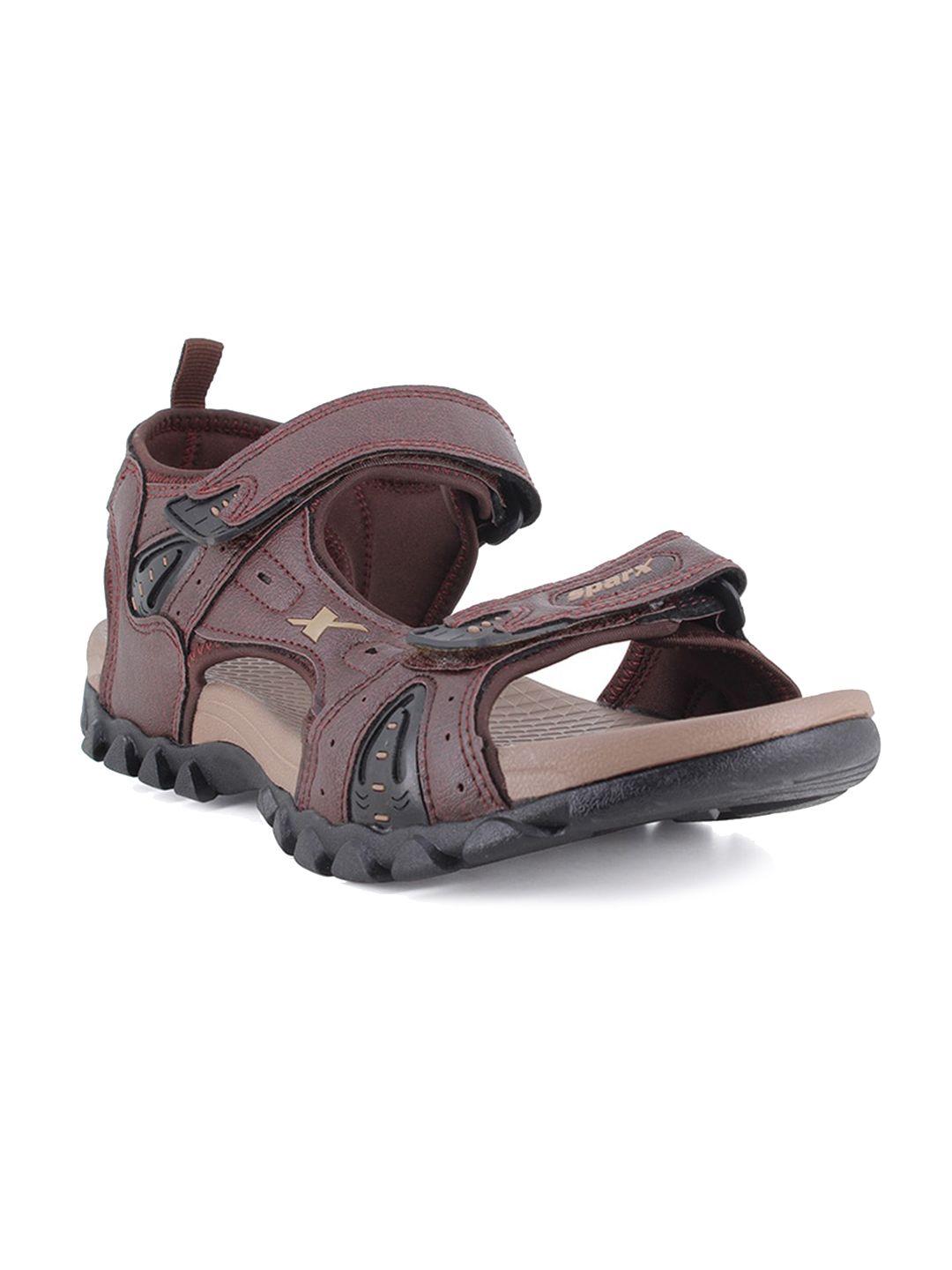 sparx men brown solid sports sandals