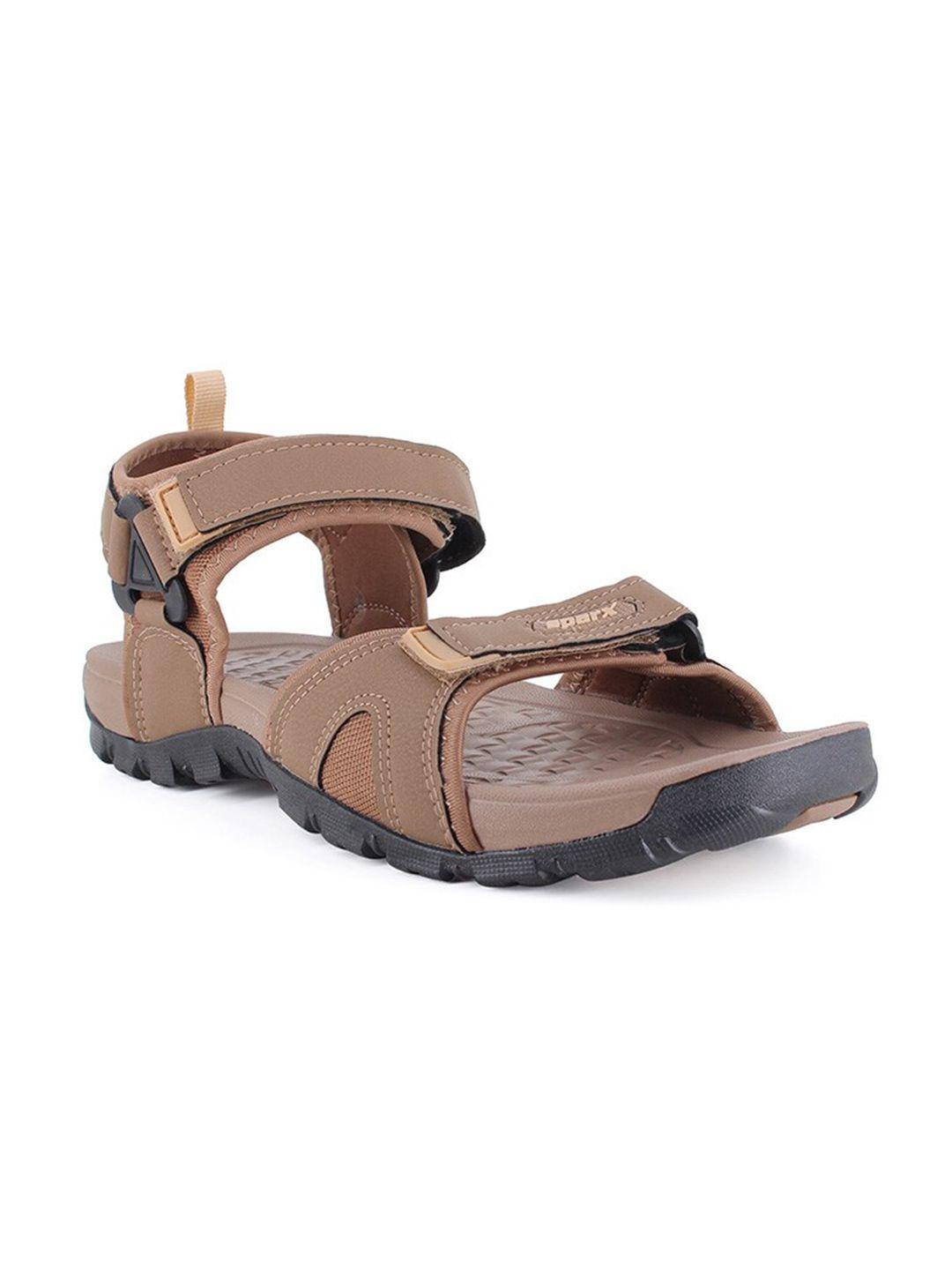 sparx men camel brown & beige sports sandals