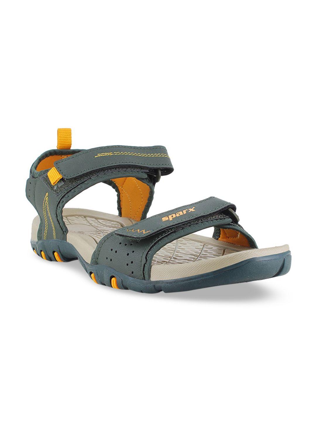 sparx men green solid floater sports sandals