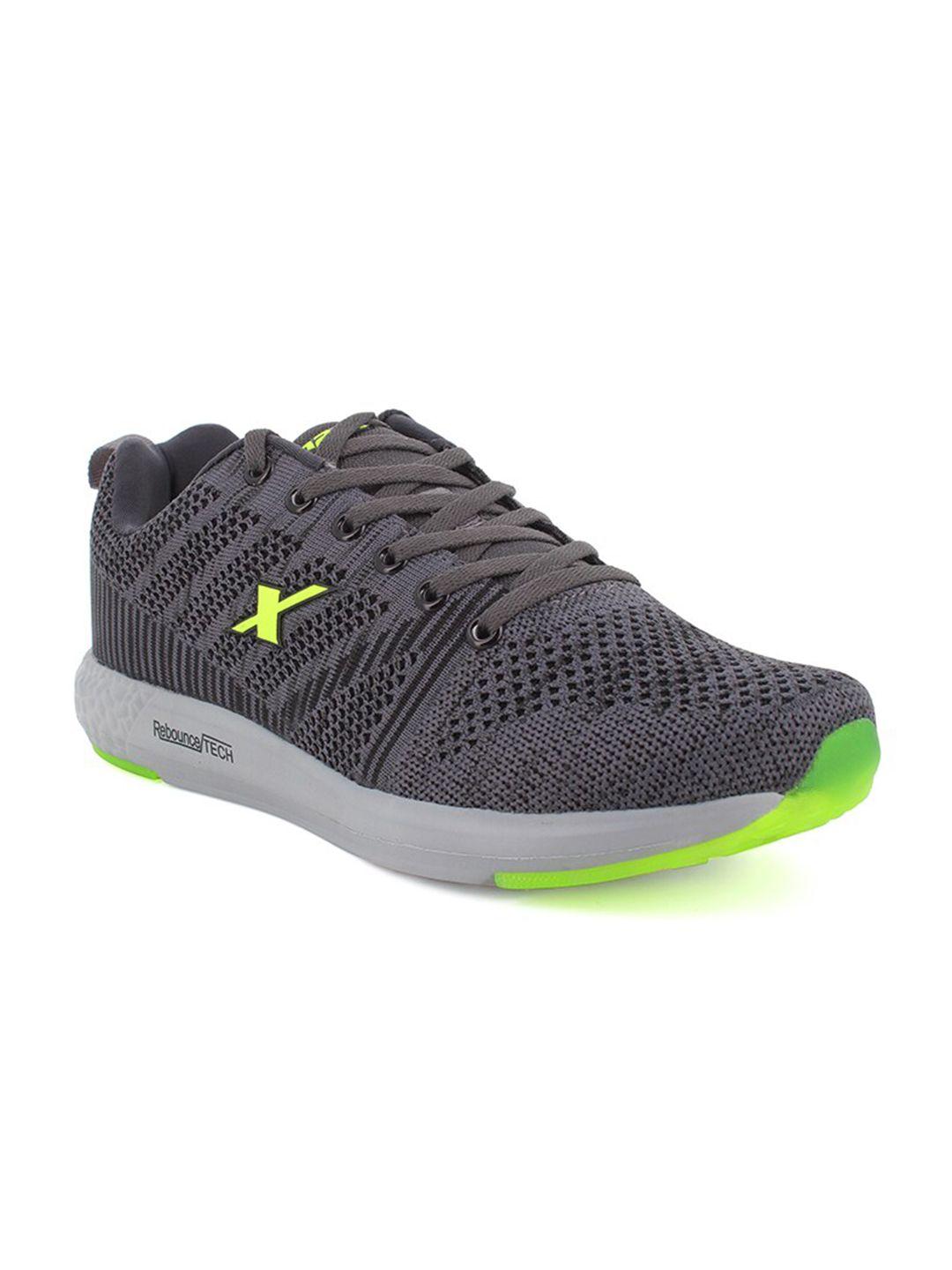 sparx men grey textile running non-marking shoes