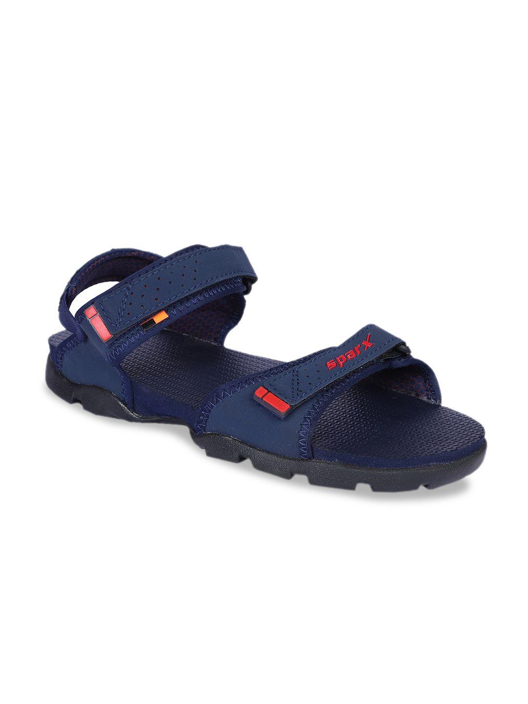sparx men navy blue & red ss-119 sports sandals