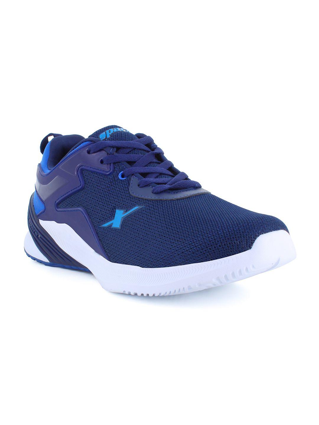 sparx men navy blue mesh running non-marking shoes