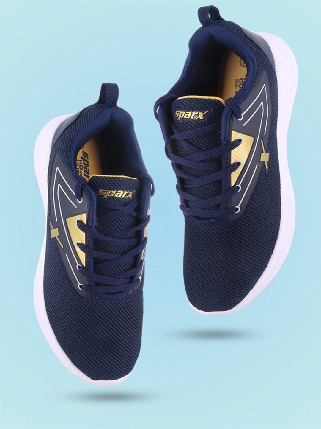 sparx men navy blue mesh running shoes