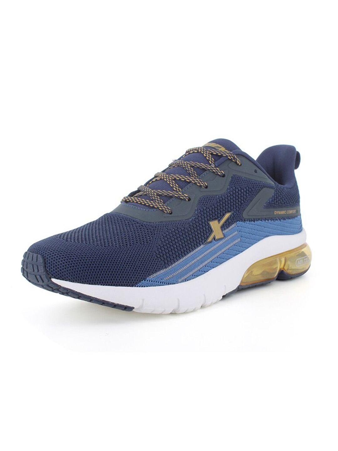 sparx men navy blue textile running non-marking shoes