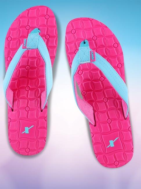 sparx women's pink flip flops